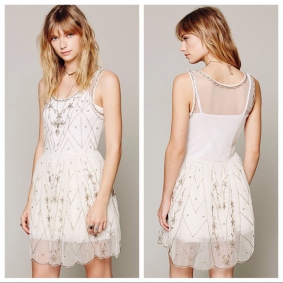 Free People Starry Night beaded slip dress NWOT - Picture 3 of 6